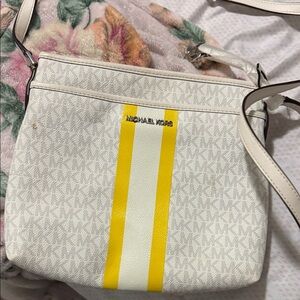 Michael Kors Crossbody Bag in White and Yellow